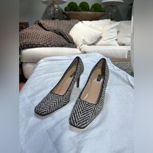 Kate Spade square toe woven heels